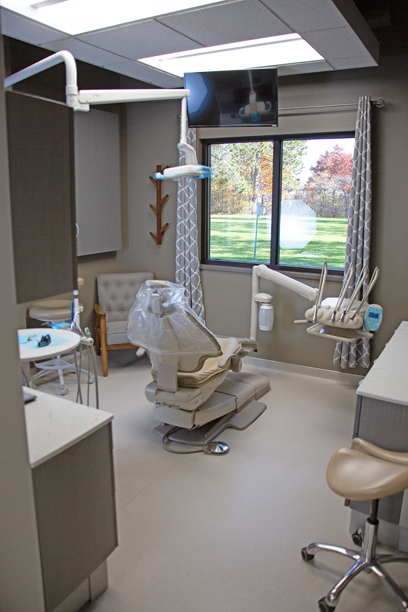Exam room at Tall Pines Family Dentistry